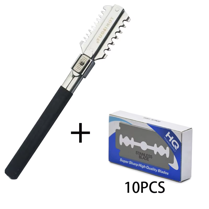 Men'S Grooming Clippers - Double-Edge โกนตัดผมมีดโกนมีดใบมีดคู่มือตัดผมเครื่องมือ Beard Trimmer ร้านตัดผมจัดแต่งทรงผมอุปกรณ์เสริมชุดใบมีด