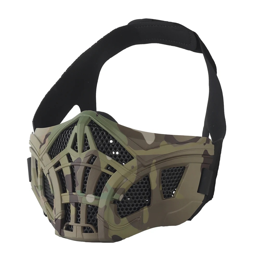 Face Wash Mens - ยุทธวิธีAirsoft Half Face Maskซิลิโคนด้านในการออกแบบBreathableฮาโลวีนหน้ากากตาข่ายสําหรับCSการล่าสัตว์Paintballยิงคอสเพลย์