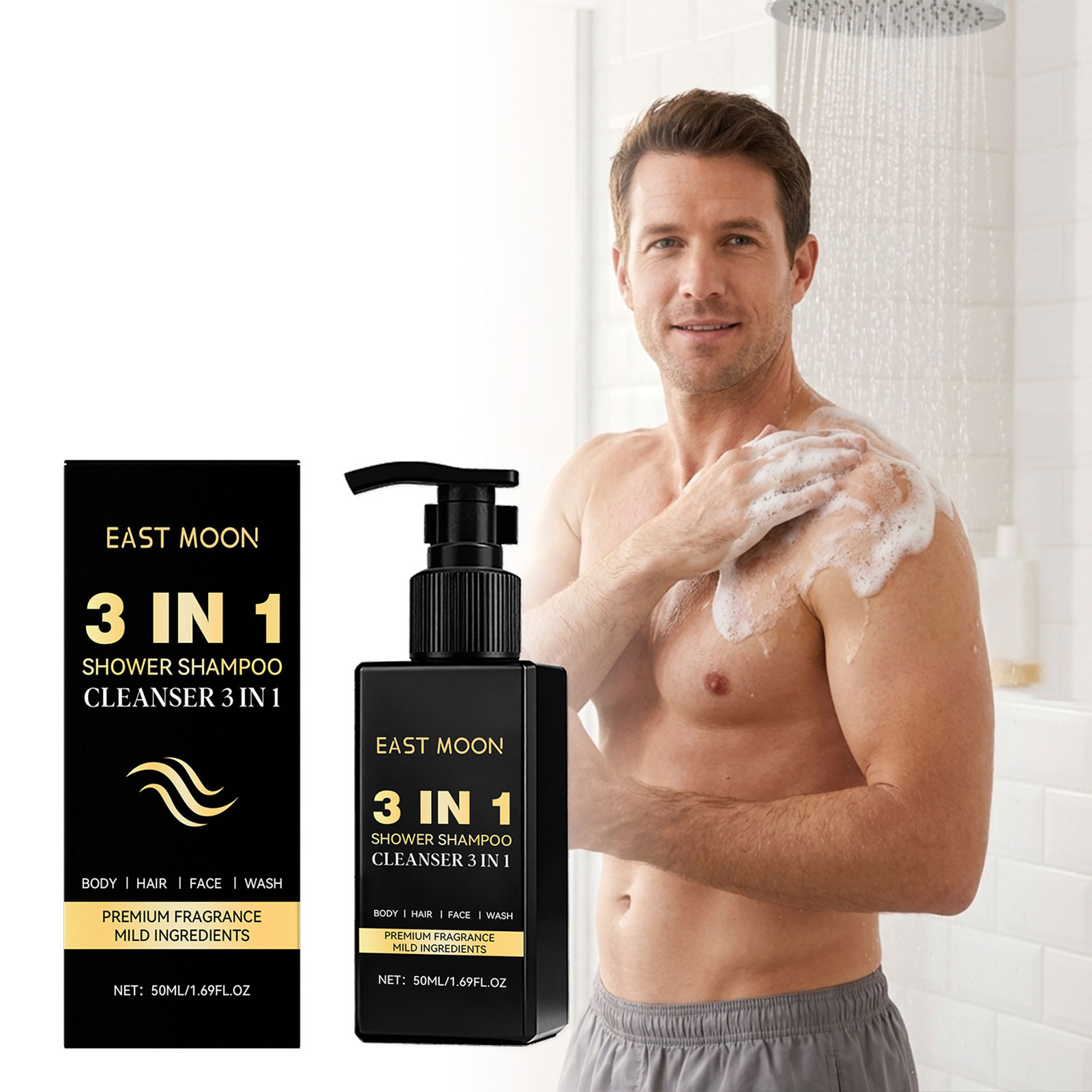 Face Wash Mens - 50 มล. 3 อิน 1 แชมพู