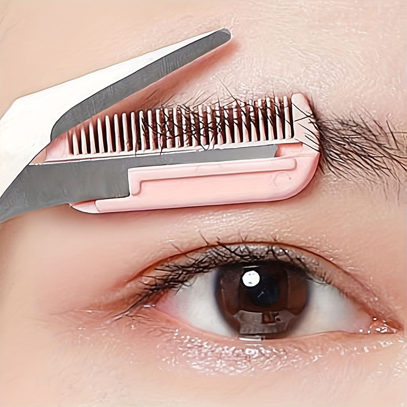 Men'S Grooming Hair Removal - กรรไกรตัดแต่งคิ้วสแตนเลสอย่างแม่นยำและชุดหวีสำหรับผู้ชายและผู้หญิง - เครื่องมือดูแลเส้นขนสำหรับแต่งหน้าและกำจัดขน