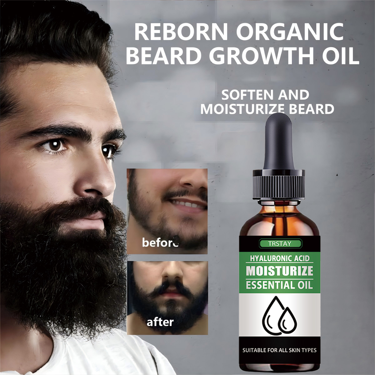 Men'S Grooming Products - 100% ธรรมชาติเร่งผมบนใบหน้า Grow Beard Essential Oil