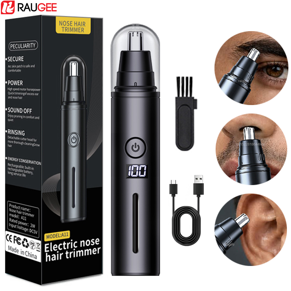 Men'S Grooming Clippers - เครื่องตัดขนจมูกสำหรับผู้ชาย เครื่องตัดขนจมูกแบบพกพาขนาดเล็ก เครื่องตัดขนจมูกและหูไฟฟ้า ชาร์จผ่าน USB กำจัดขนจมูก