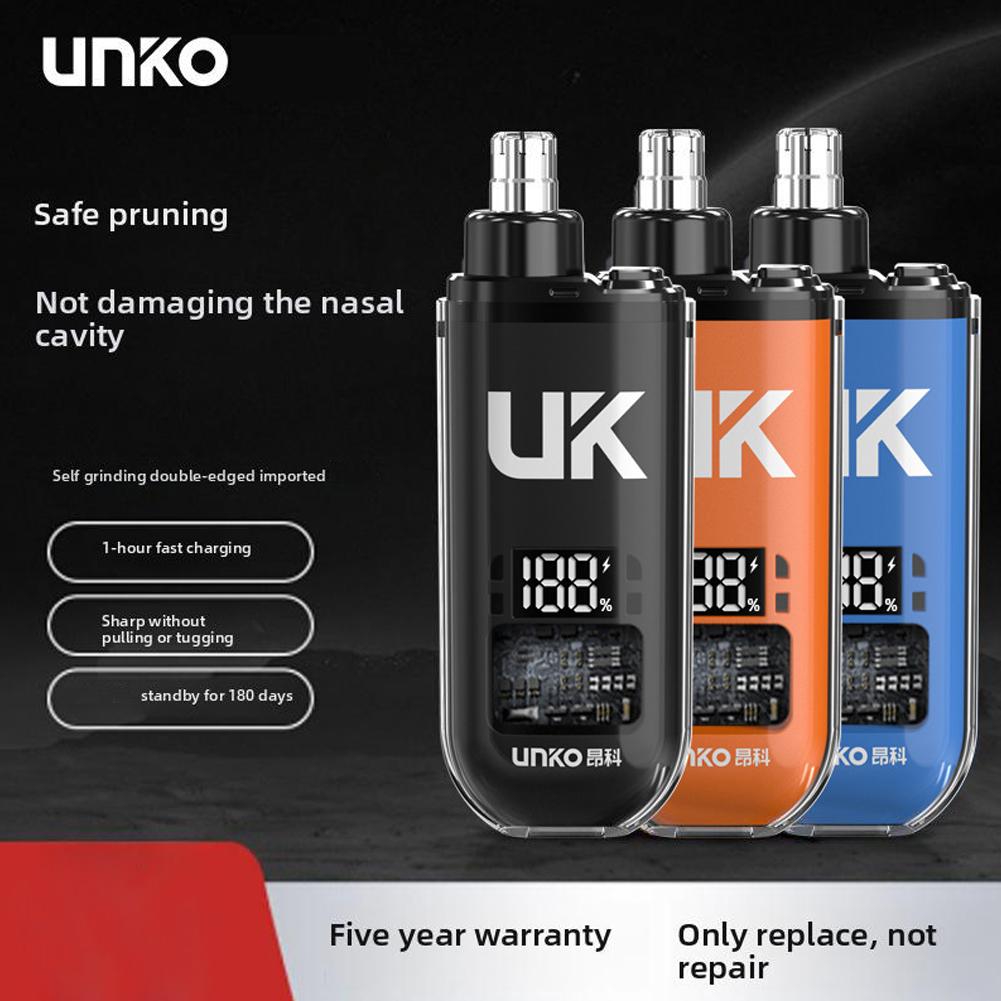Men'S Grooming Hair Removal - เครื่องตัดขนจมูกไฟฟ้าพร้อมหน้าจอดิจิตอล ชาร์จผ่าน USB กันน้ำ อุปกรณ์กำจัดขนบนใบหน้าสำหรับผู้ชายและผู้หญิง