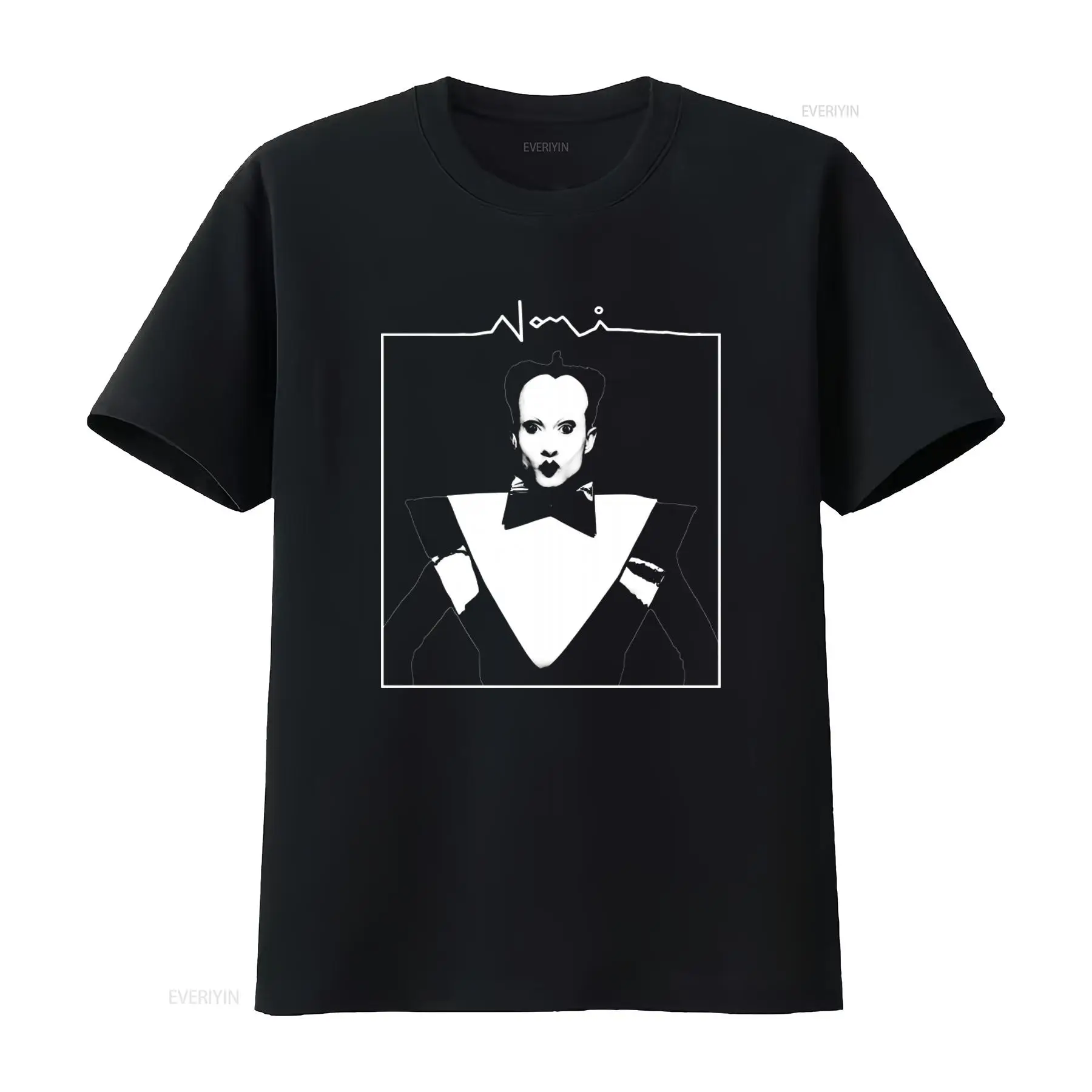 Face Wash Mens - เสื้อยืดผู้ชายพิมพ์ลายหน้า Klaus Nomi ดีไซน์ขาวดำสุดเท่ ให้ลุคแฟชั่น วินเทจ