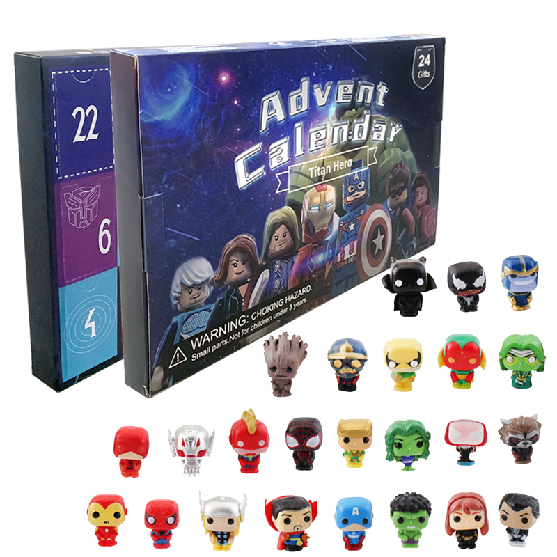 Mens Grooming Advent Calendar - กล่องปฏิทินนับถอยหลังมาร์เวล อเวนเจอร์ส สไปเดอร์แมน ไอรอนแมน อนิเมะ มินิฟิกเกอร์