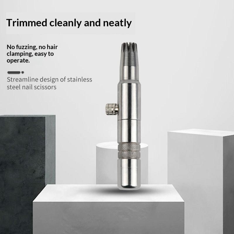 Men'S Grooming Hair Removal - เครื่องตัดขนจมูกและขนหูแบบแมนนวล ใบมีดสแตนเลสคมกริบ กำจัดขนได้อย่างไม่เจ็บปวด สำหรับผู้ชาย ใช้สำหรับการดูแลประจำวัน