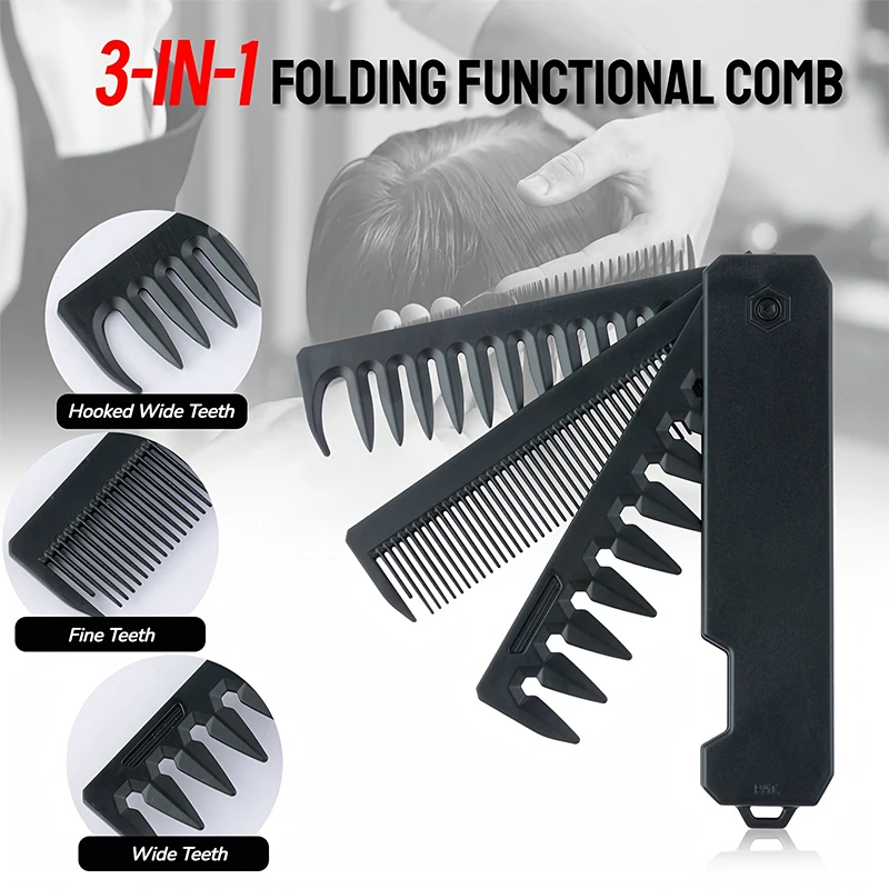 หวีจัดแต่งทรงผม 3-in-1 แบบพับไ - Mens Grooming Kit Bag บทวิจารณ์และราคา