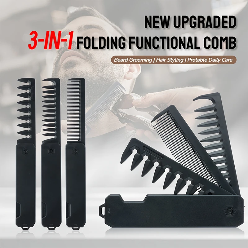 หวีจัดแต่งทรงผม 3-in-1 แบบพับไ - Mens Grooming Kit Bag บทวิจารณ์และราคา