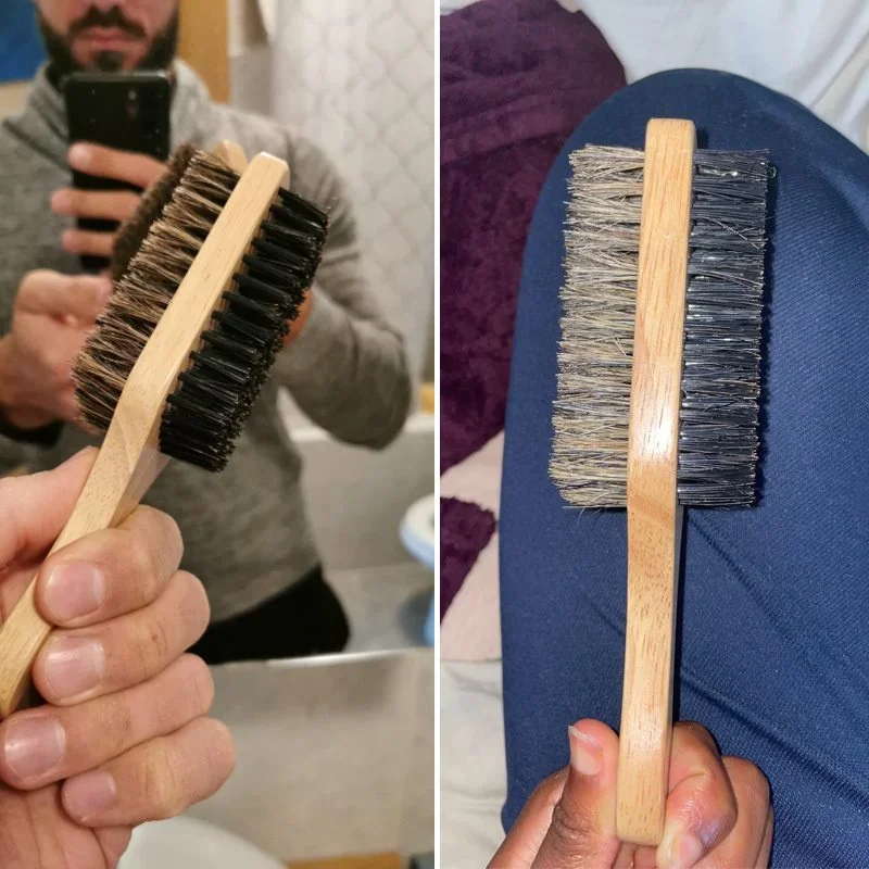 แปรงปัดเคราพร้อมด้ามไม้ธรรมชาต - Men'S Grooming Products บทวิจารณ์และราคา